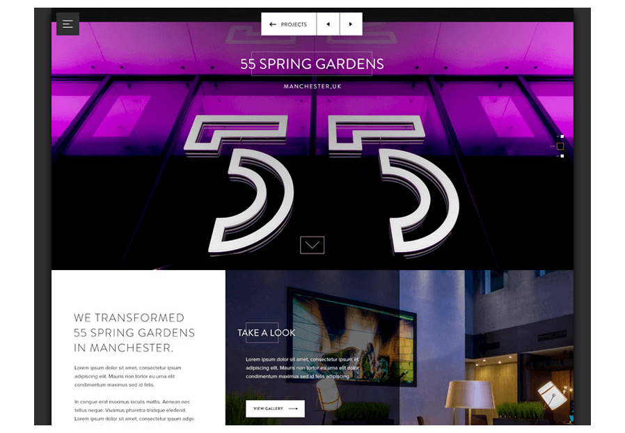 Negorburay created the website for construction company ARCO to present their services